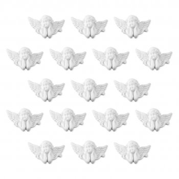 Kit Anjo decorativo p/ Batizado Branco Anjinho Lembrancinha (Pacote com 25)