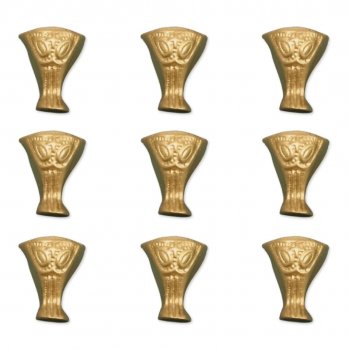 Kit Pé de Resina Suporte p/ Bandejas Dourado Tamanho Único (Pacote com 40)